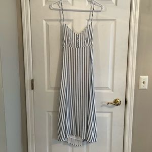 NWT Lulus blue and white striped midi dress